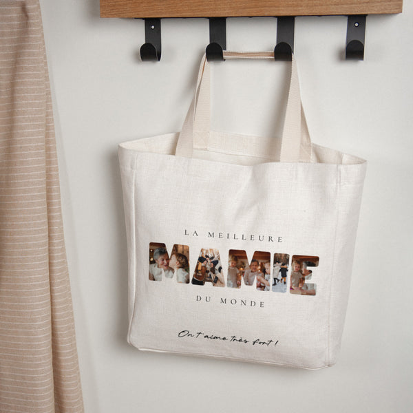 Tote bag Anse en toile Mamie au Top photo