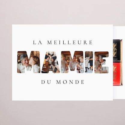 Boite chocolat personnalisée 6 chocolats Mamie au Top photo N° 2