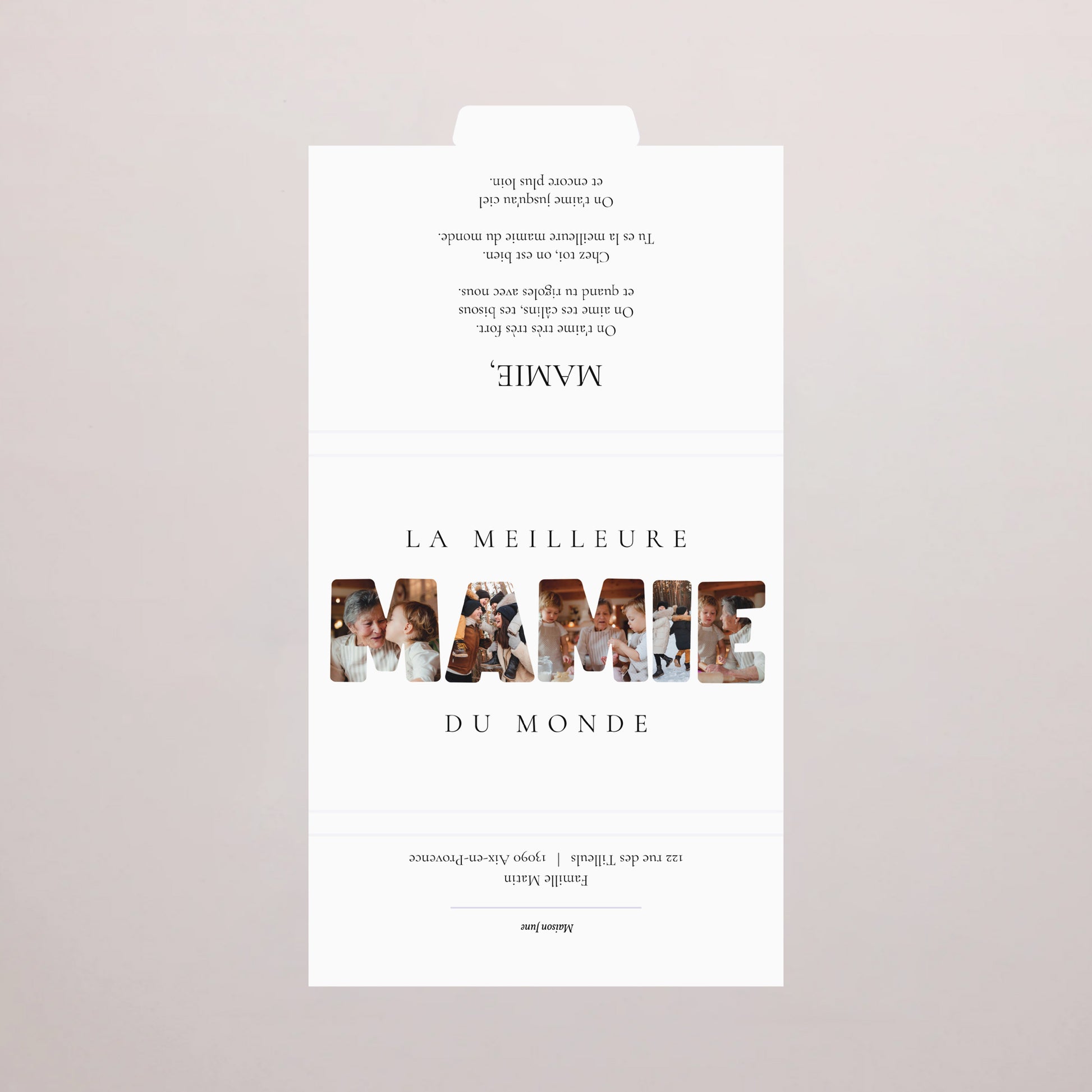 Boite chocolat personnalisée 6 chocolats Mamie au Top photo N° 3