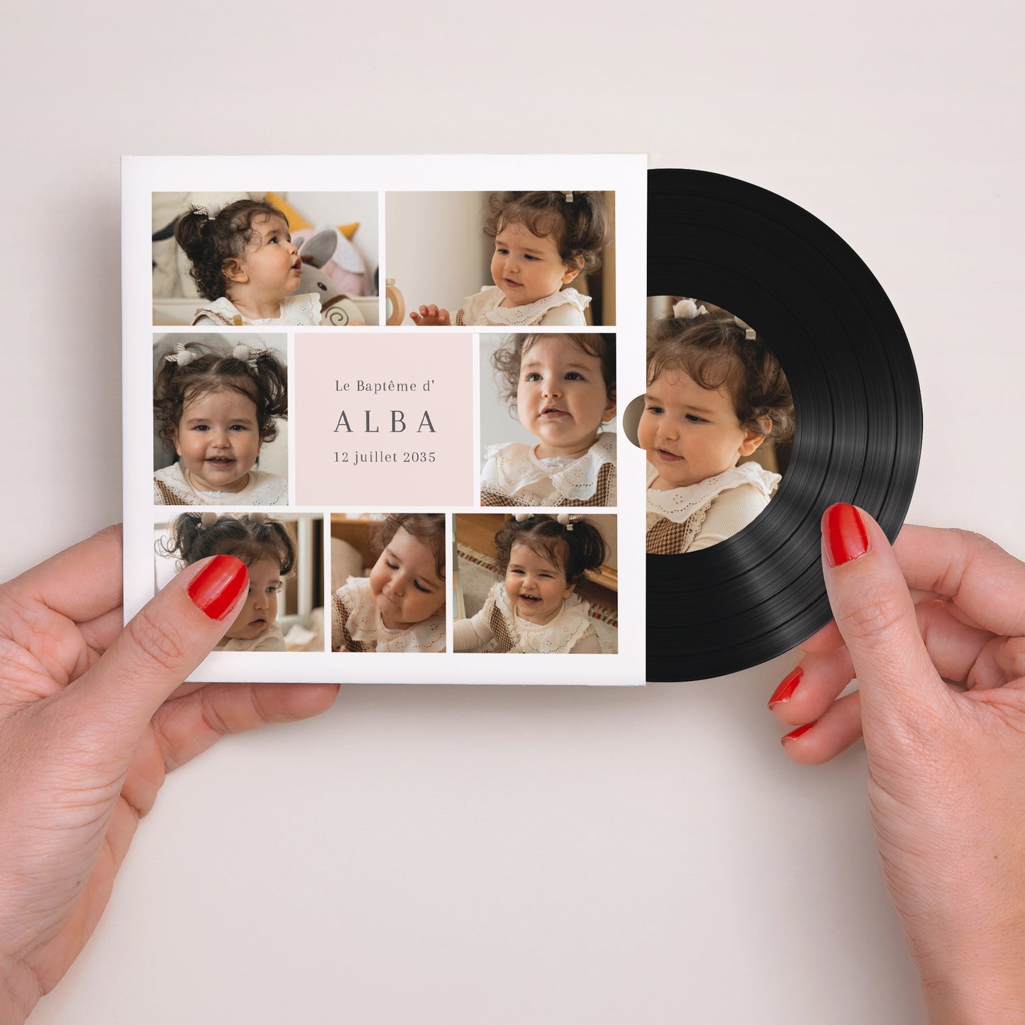 Faire-part Baptême Pochette disque Dans la douceur de Dieu photo N° 2