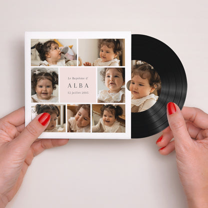 Faire-part Baptême Pochette disque Dans la douceur de Dieu photo N° 2