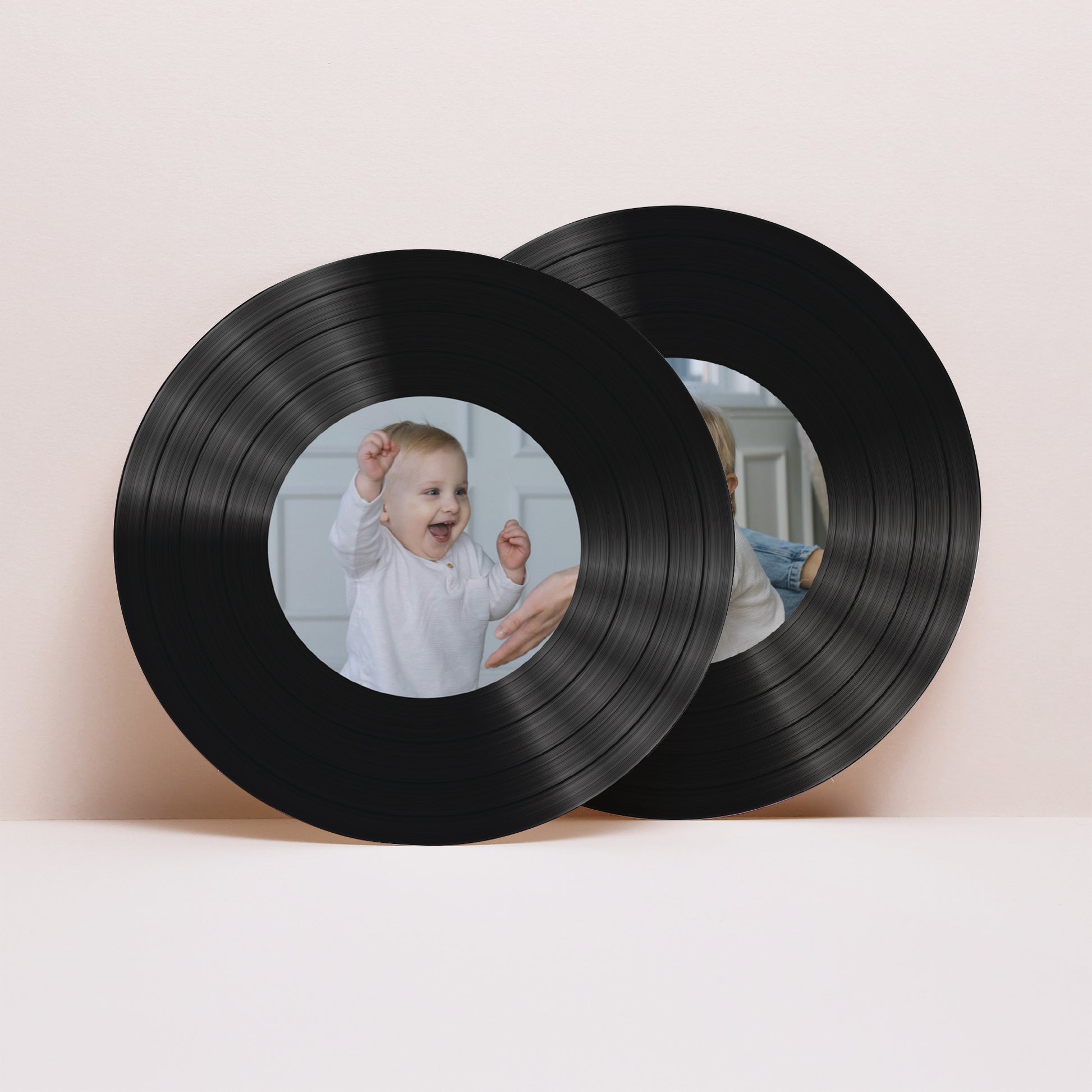 Faire-part Baptême Pochette disque Dans la clarté de la lumière photo N° 4