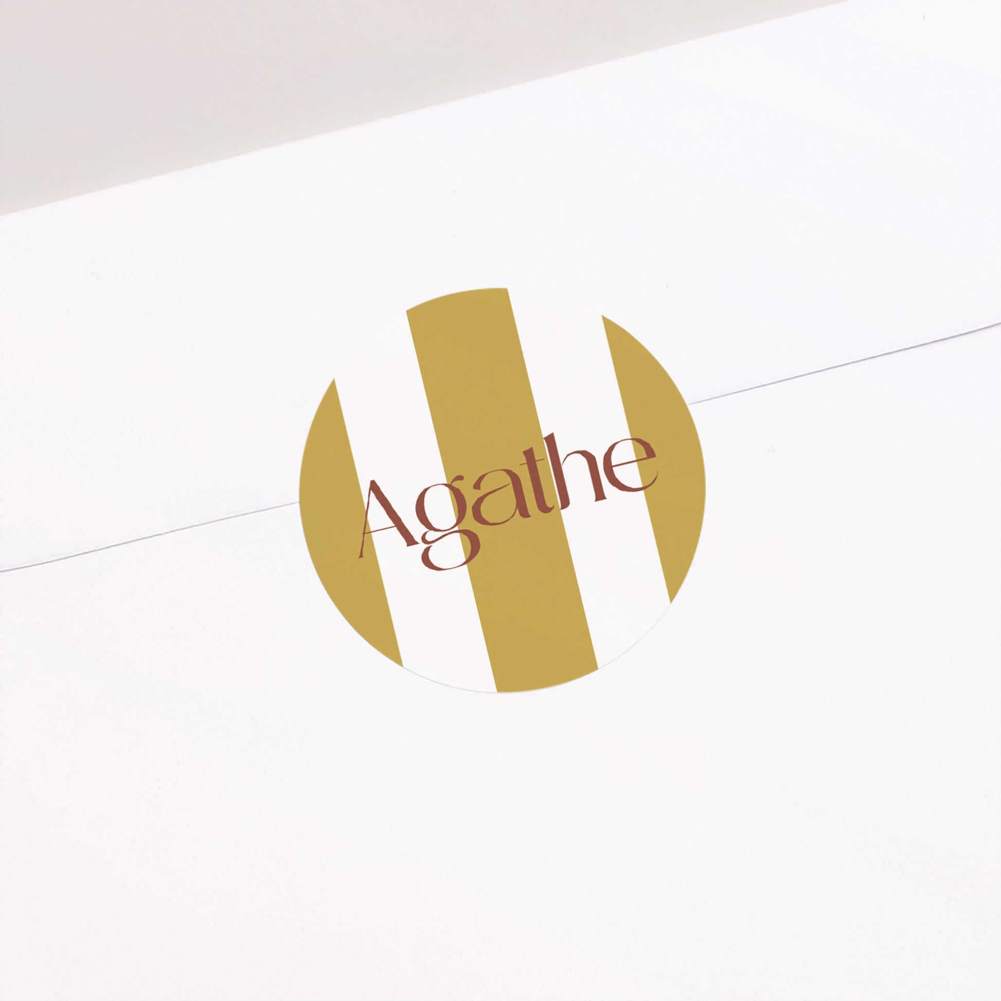 Sticker Naissance Rond Rayures Tendres photo N° 1