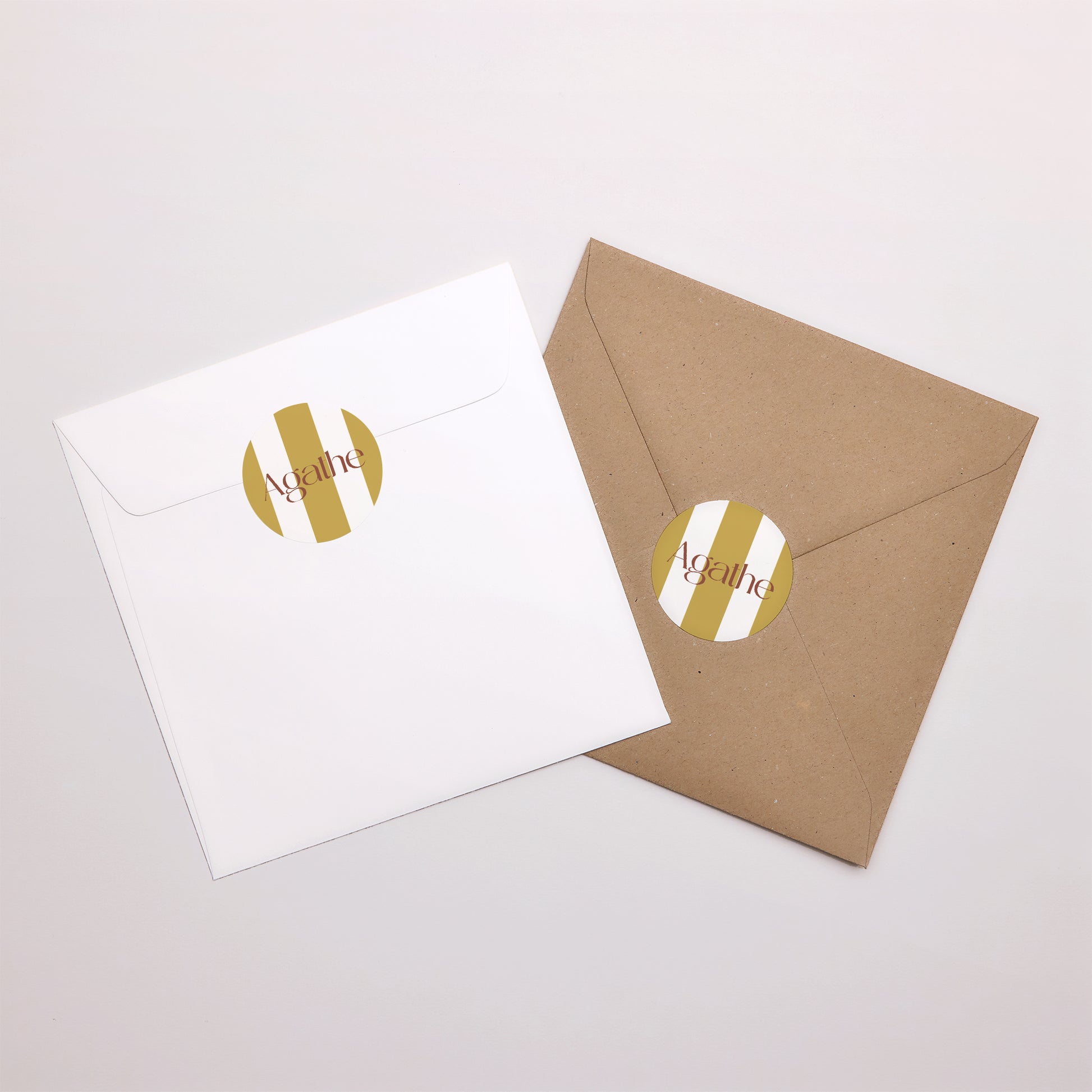 Sticker Naissance Rond Rayures Tendres photo N° 3