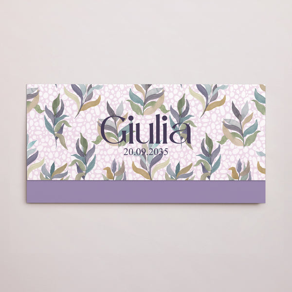 Faire-part Naissance pochette rectangle, 2 cartes Fior di Vita photo