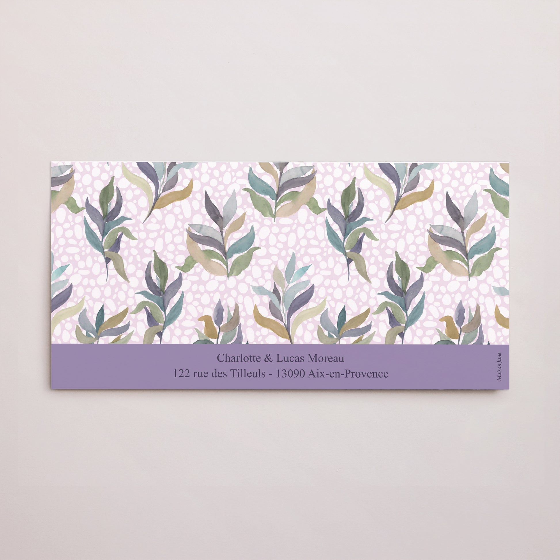 Faire-part Naissance pochette rectangle, 2 cartes Fior di Vita photo N° 4