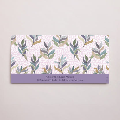Faire-part Naissance pochette rectangle, 2 cartes Fior di Vita photo N° 4