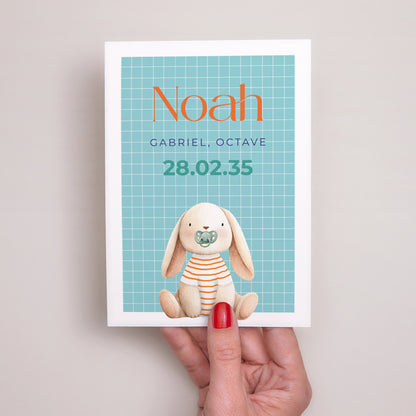 Faire-part Naissance Portrait Tendre Lapinou photo N° 2