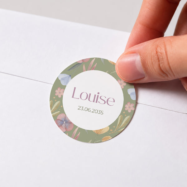 Sticker Naissance Rond Botanica photo