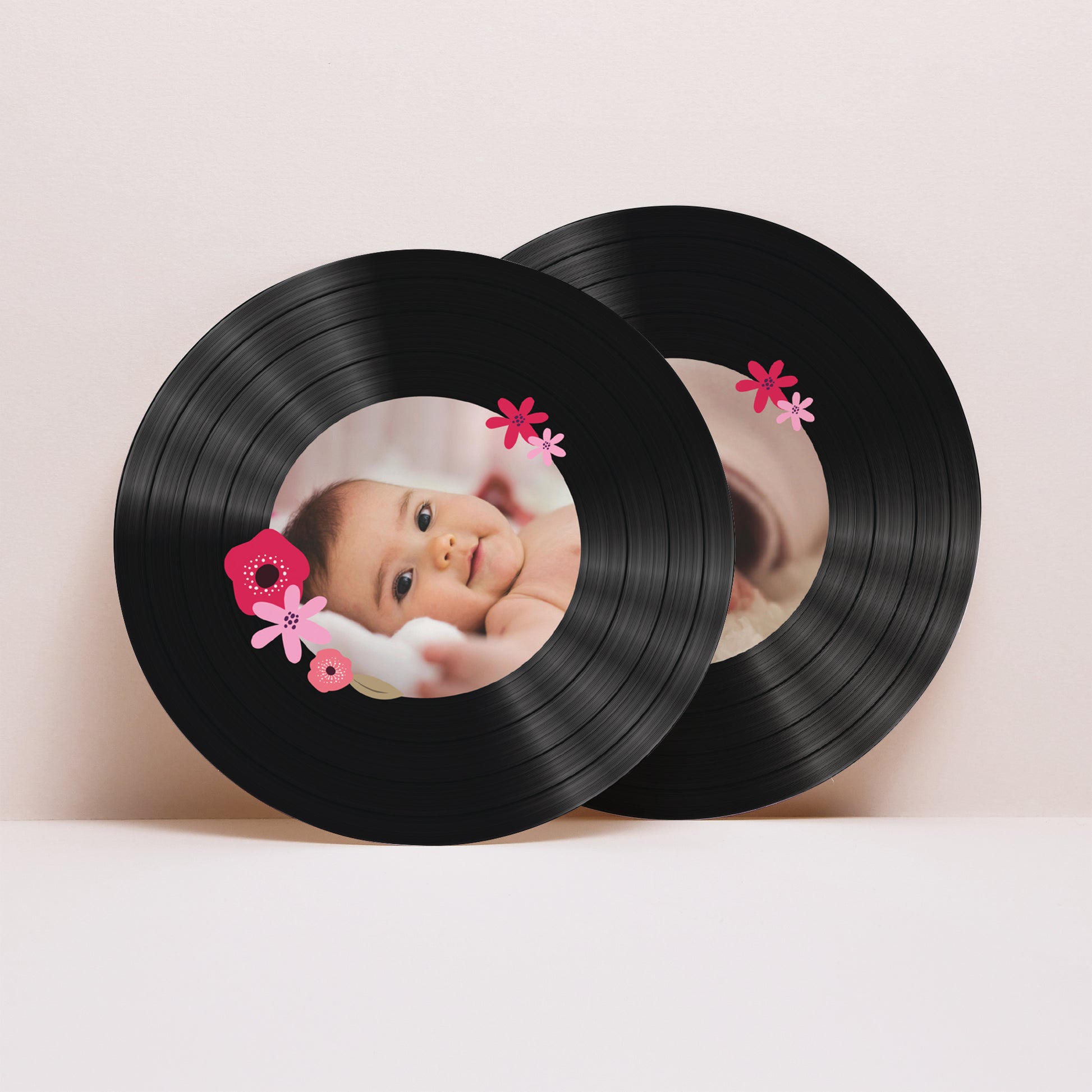 Faire-part Naissance Pochette disque Blooming Love photo N° 4