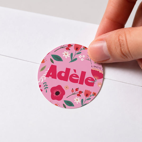 Sticker Naissance Rond Blooming Love photo