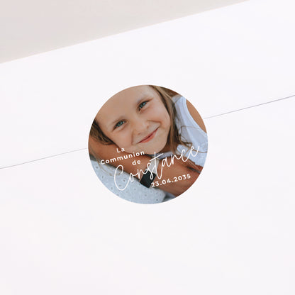 Sticker Communion Rond La Mélodie du Cœur photo N° 1