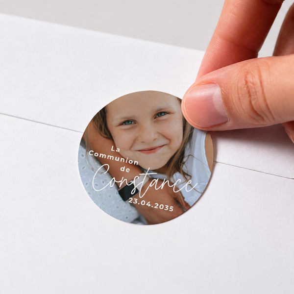 Sticker Communion Rond La Mélodie du Cœur photo