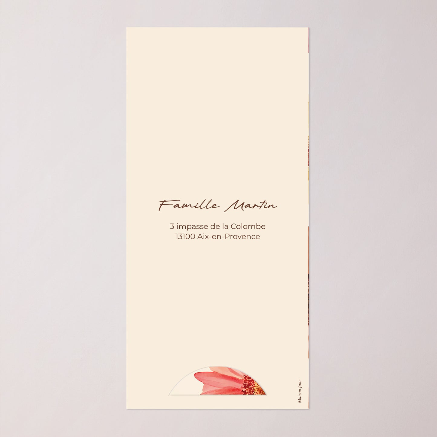 Faire-part Communion Pochette, 2 cartes, étiquette ronde Pétales de Lumière photo N° 4