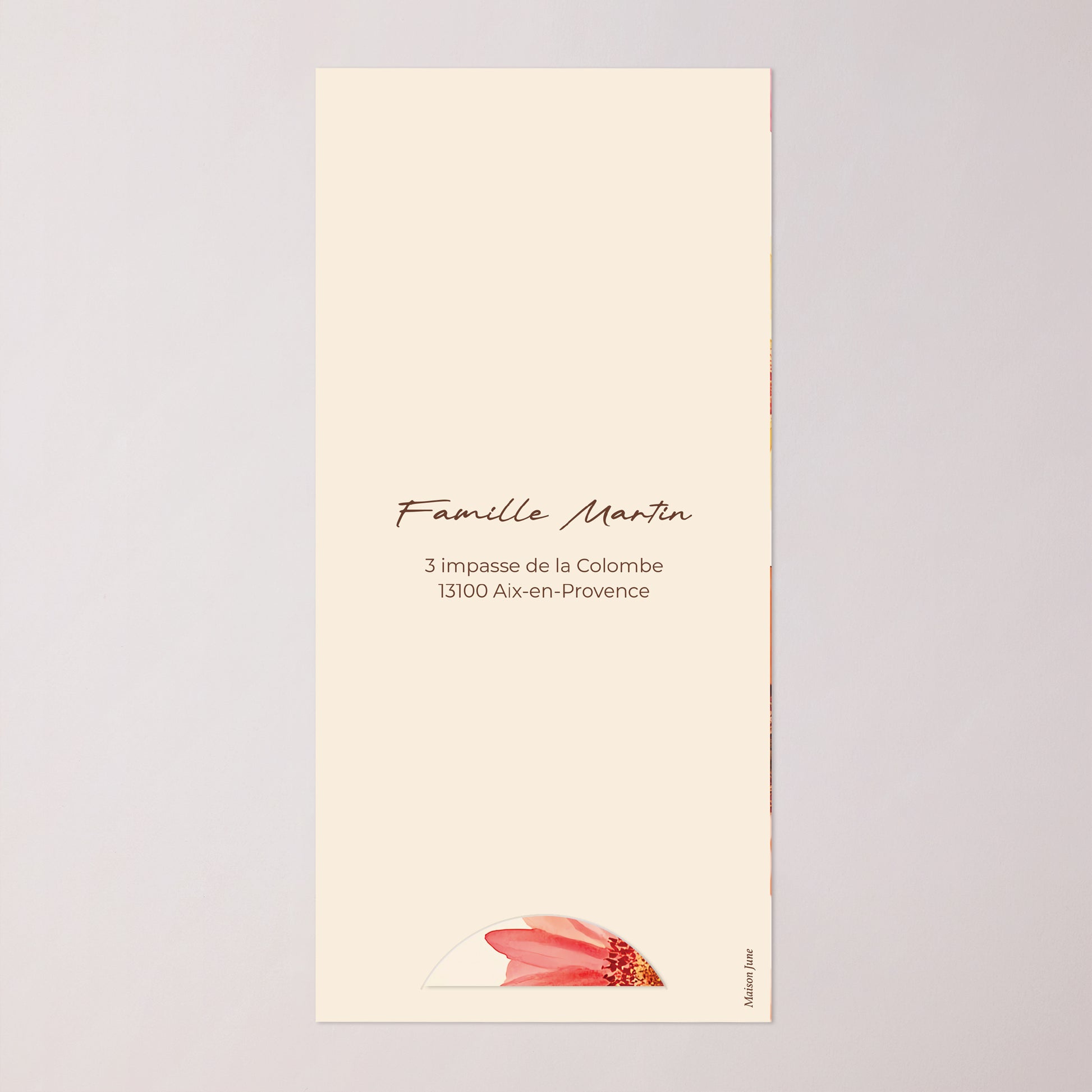 Faire-part Communion Pochette, 2 cartes, étiquette ronde Pétales de Lumière photo N° 4