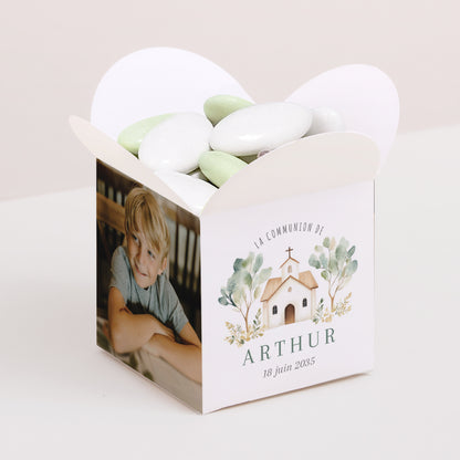 Boîte à dragées Communion Ouverture papillon La Maison de Lumière photo N° 1