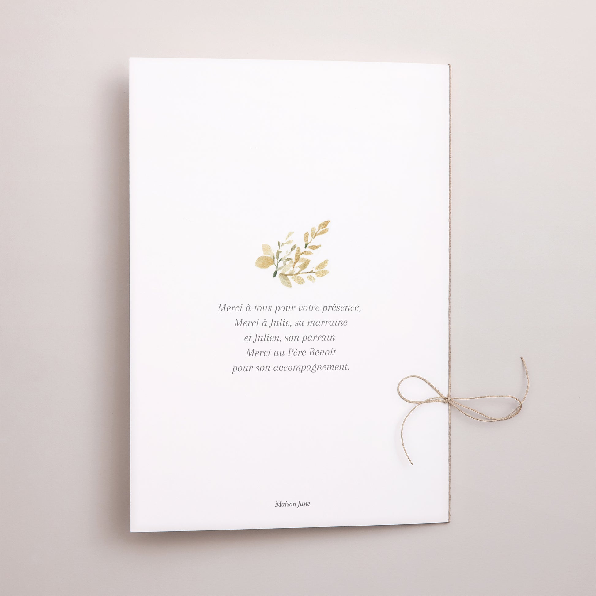 Livret de messe Communion Double volet La Maison de Lumière photo N° 3