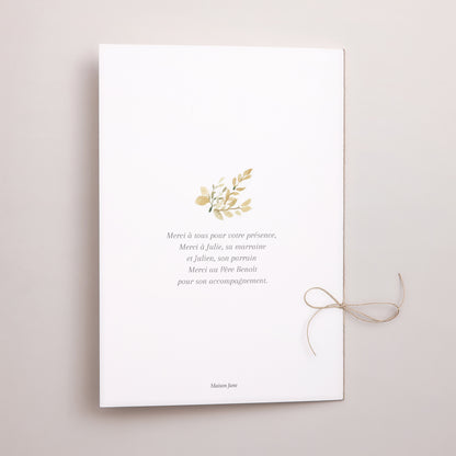 Livret de messe Communion Double volet La Maison de Lumière photo N° 3