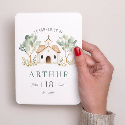 Faire-part Communion Portrait, bords arrondis La Maison de Lumière photo N° 2