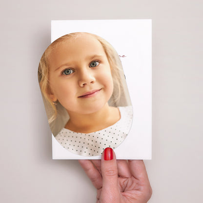 Faire-part Communion bandeau, 2 cartes Bénédiction Dorée Rose photo N° 2