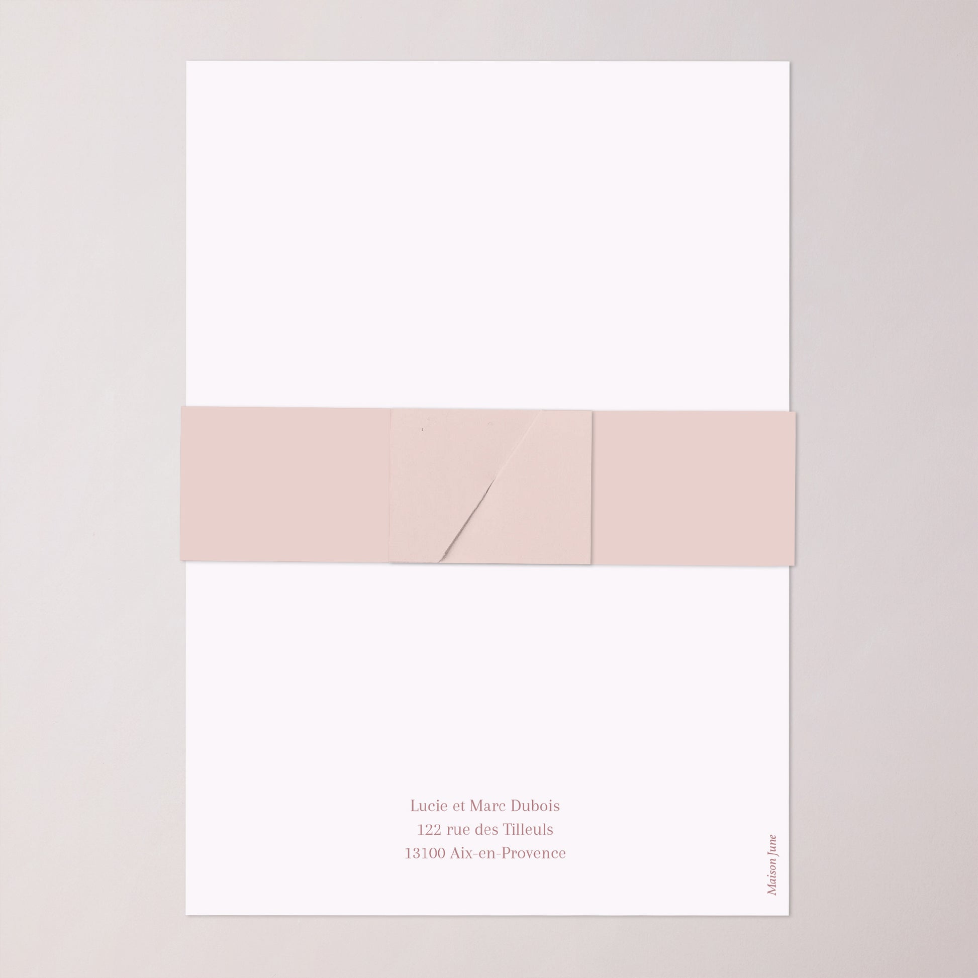 Faire-part Communion bandeau, 2 cartes Bénédiction Dorée Rose photo N° 5