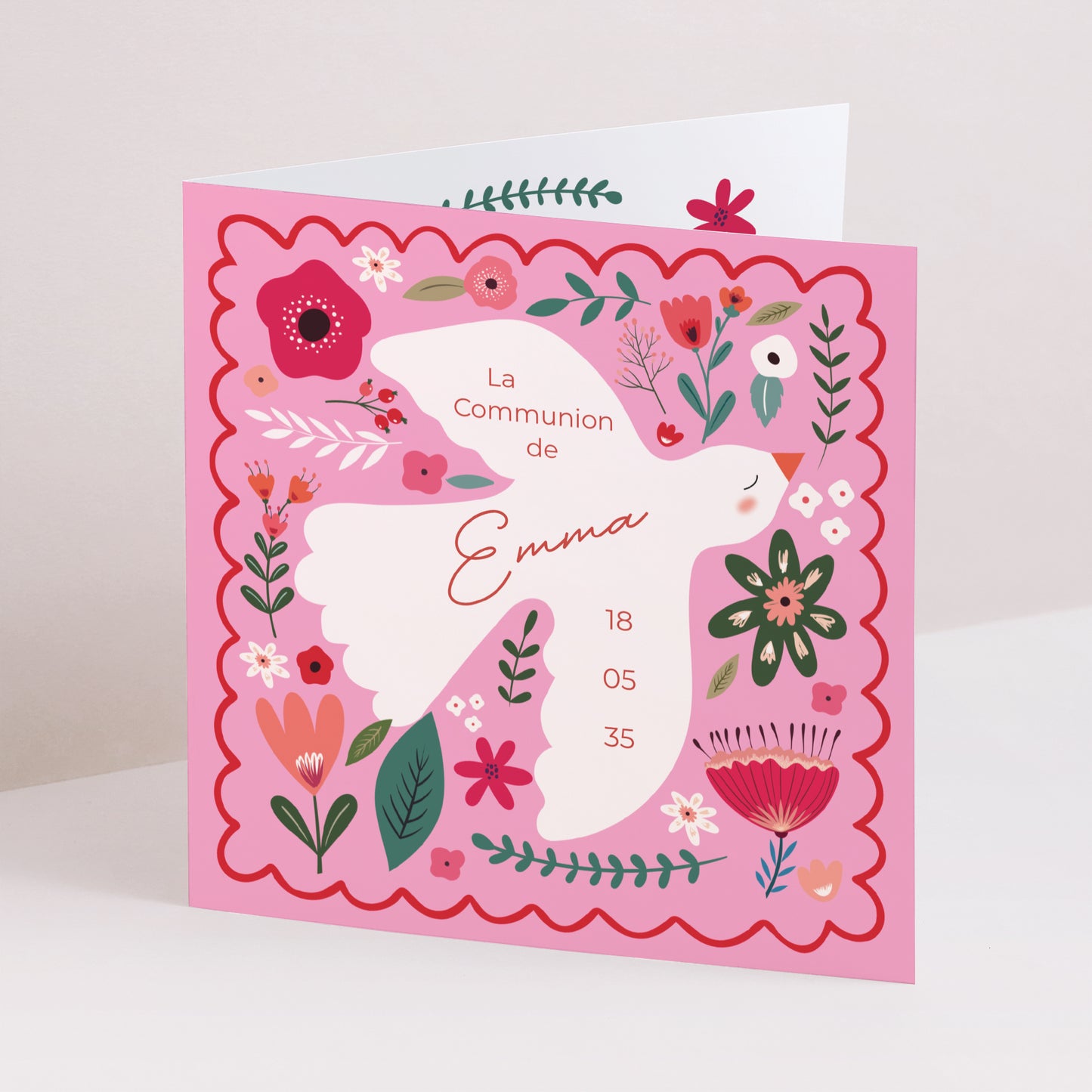 Faire-part Communion Carré double volet Sublime Instant photo N° 1