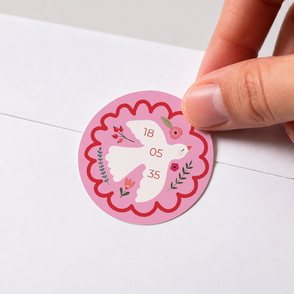 Sticker Communion Rond Sublime Instant photo