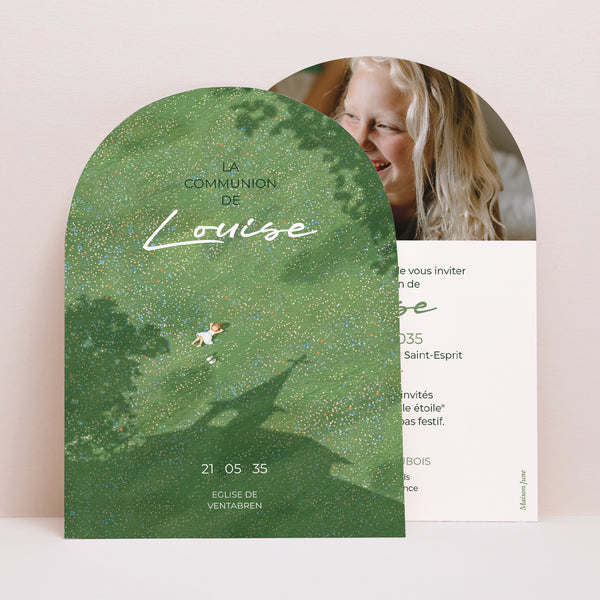 Faire-part Communion Petite arche Une communion dans l'herbe photo