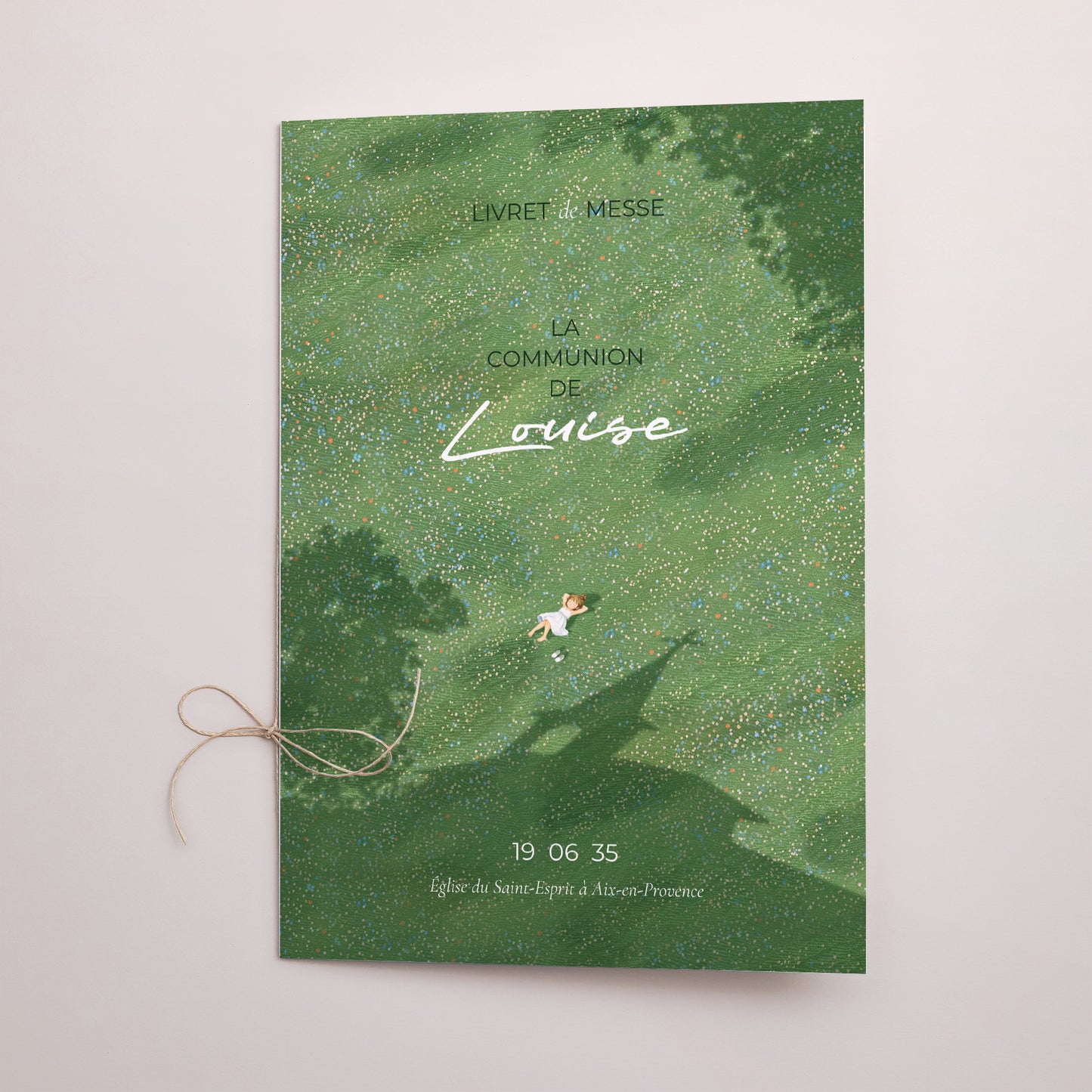 Livret de messe Communion Double volet Une communion dans l'herbe photo N° 1