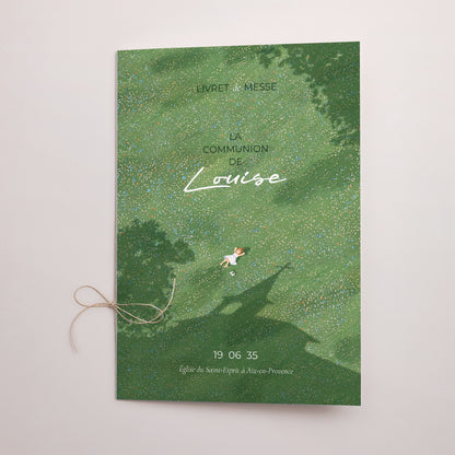 Livret de messe Communion Double volet Une communion dans l'herbe photo N° 1
