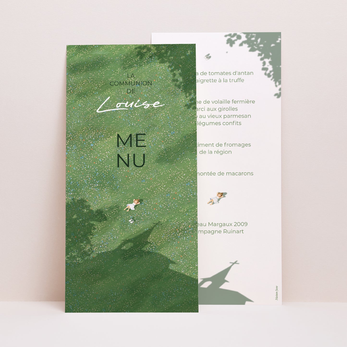 Menu Communion Panoramique portrait Une communion dans l'herbe photo N° 1