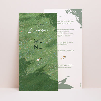 Menu Communion Panoramique portrait Une communion dans l'herbe photo N° 1