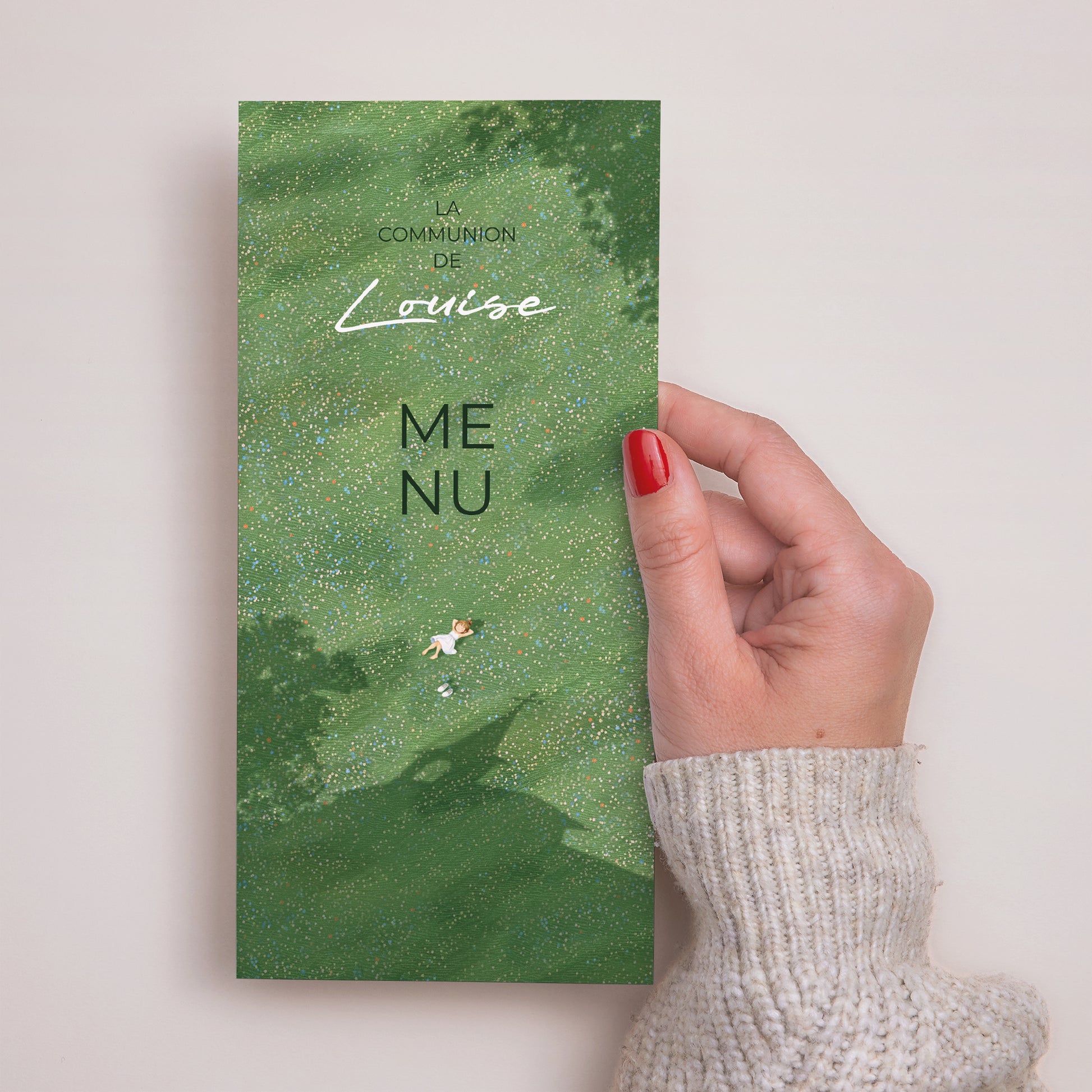 Menu Communion Panoramique portrait Une communion dans l'herbe photo N° 2