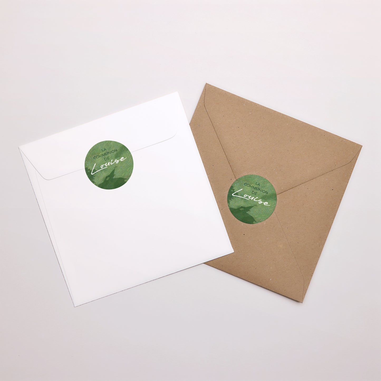 Sticker Communion Rond Une communion dans l'herbe photo N° 3