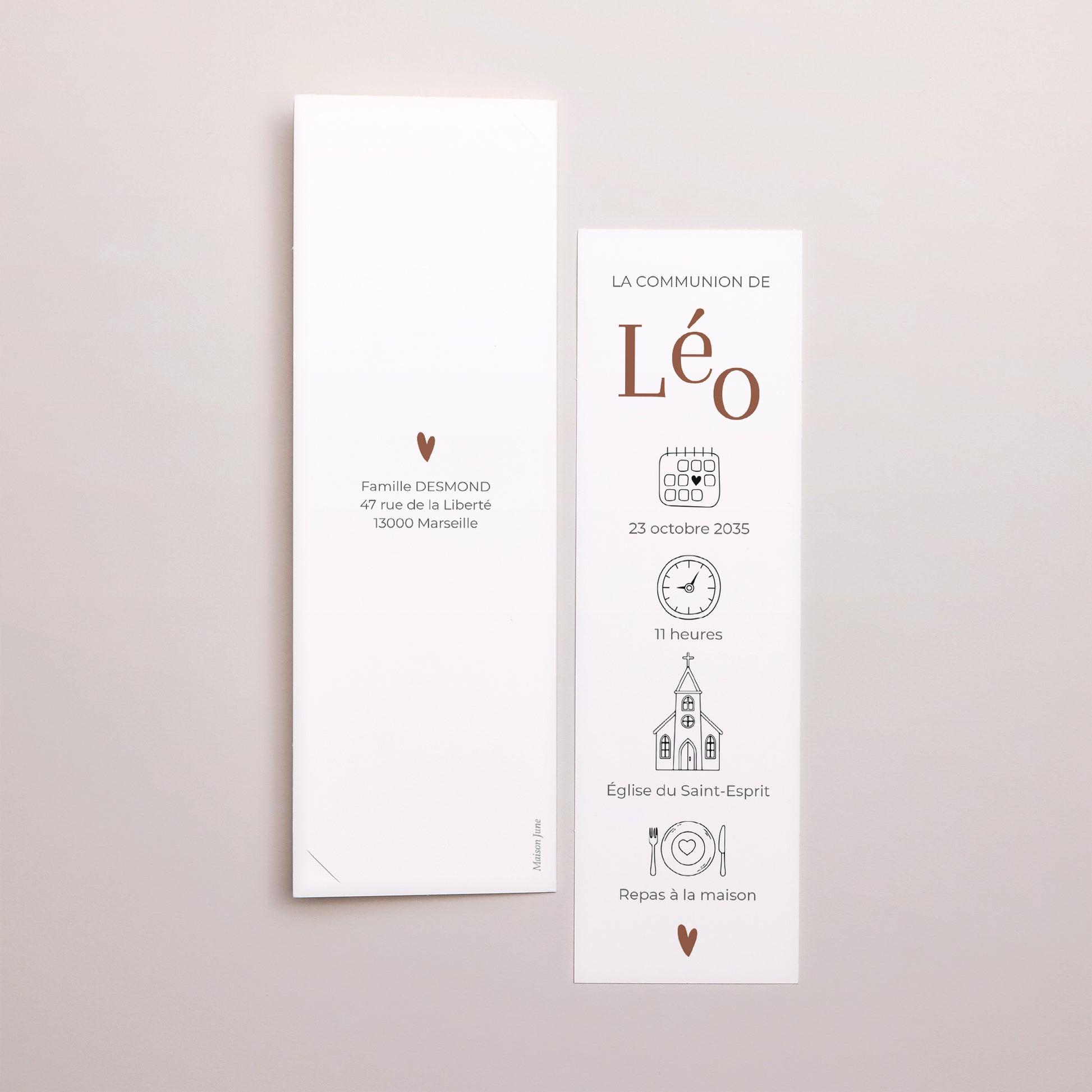 Faire-part Communion Marque-page photo L’Instant Sacré photo N° 3