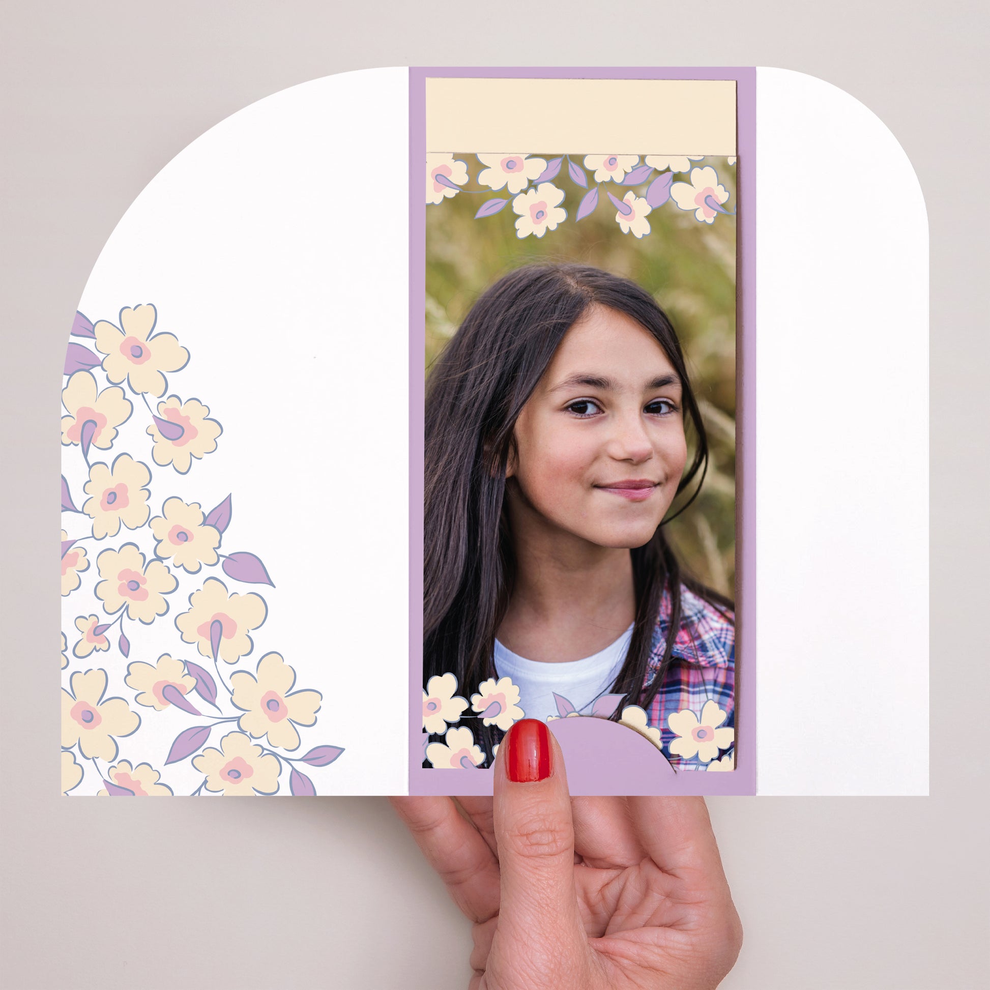 Faire-part Communion Pochette, 2 cartes, étiquette ronde Lumière & Tendresse photo N° 2