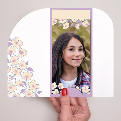 Faire-part Communion Pochette, 2 cartes, étiquette ronde Lumière & Tendresse photo N° 2