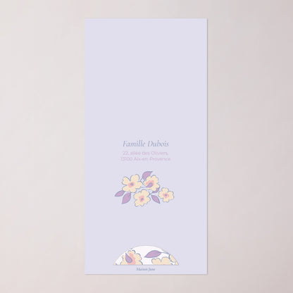 Faire-part Communion Pochette, 2 cartes, étiquette ronde Lumière & Tendresse photo N° 4