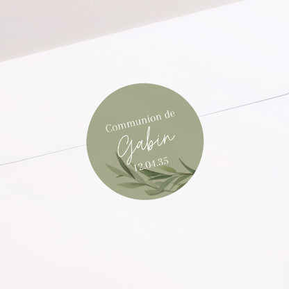 Sticker Communion Rond Rameau d’Olivier photo N° 1