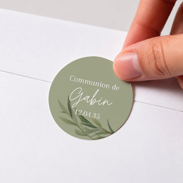 Sticker Communion Rond Rameau d’Olivier photo