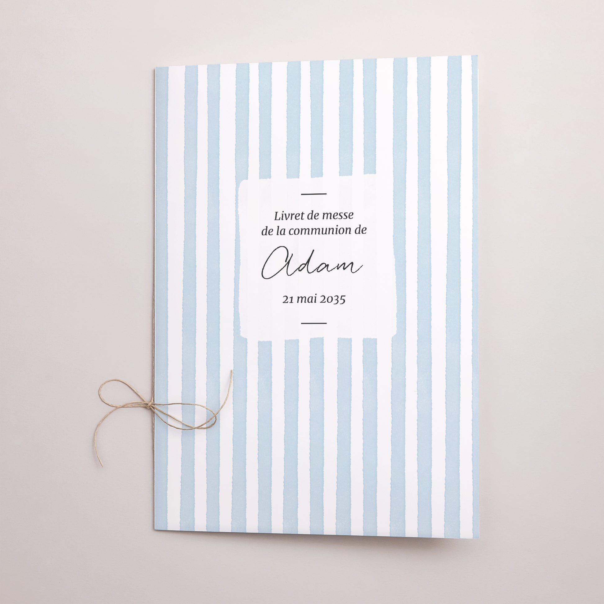 Livret de messe Communion Double volet Entre les Lignes Bleues photo N° 1