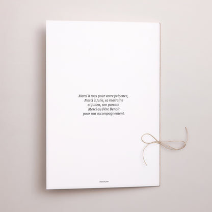 Livret de messe Communion Double volet Entre les Lignes Bleues photo N° 3