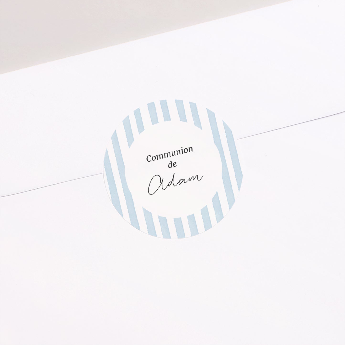 Sticker Communion Rond Entre les Lignes Bleues photo N° 1