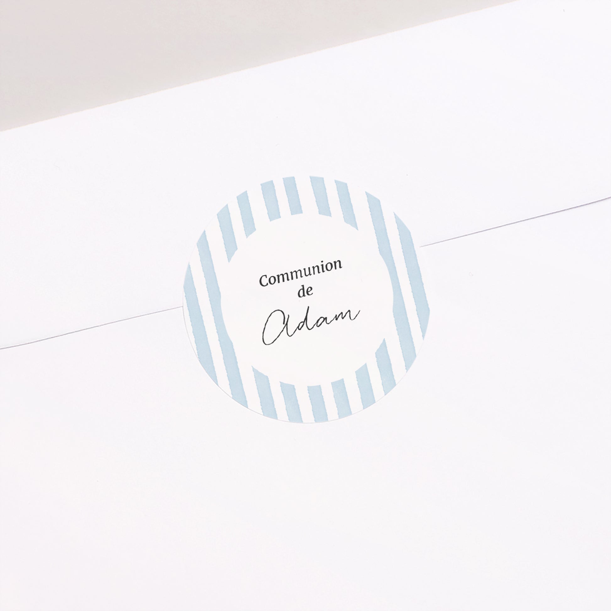 Sticker Communion Rond Entre les Lignes Bleues photo N° 1