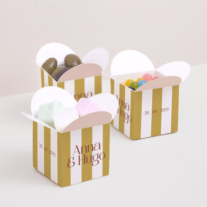 Boîte à dragées Mariage Ouverture papillon Lignes Unies photo N° 3