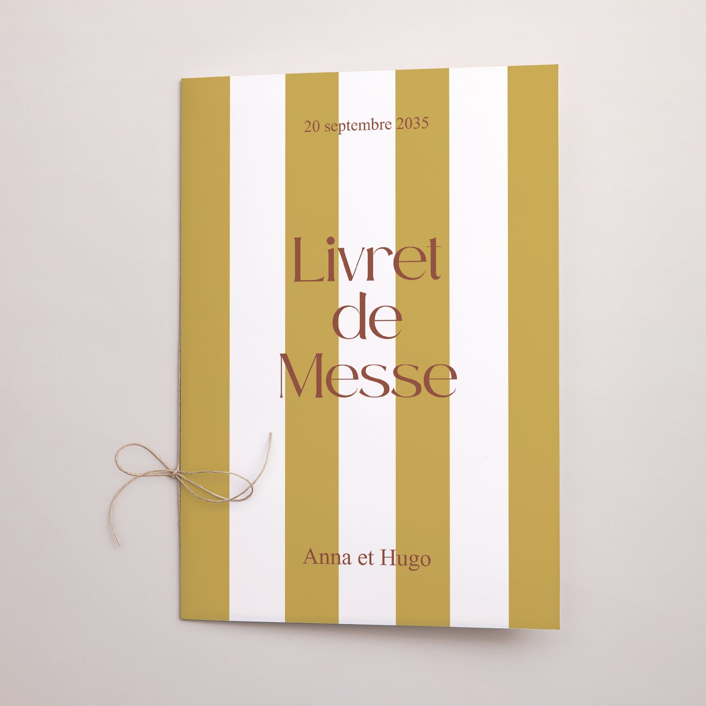 Livret de messe Mariage Double volet Lignes Unies photo N° 1