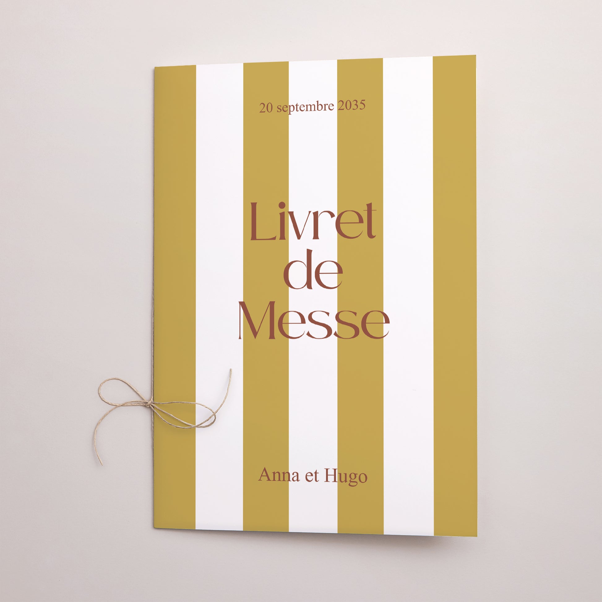 Livret de messe Mariage Double volet Lignes Unies photo N° 1