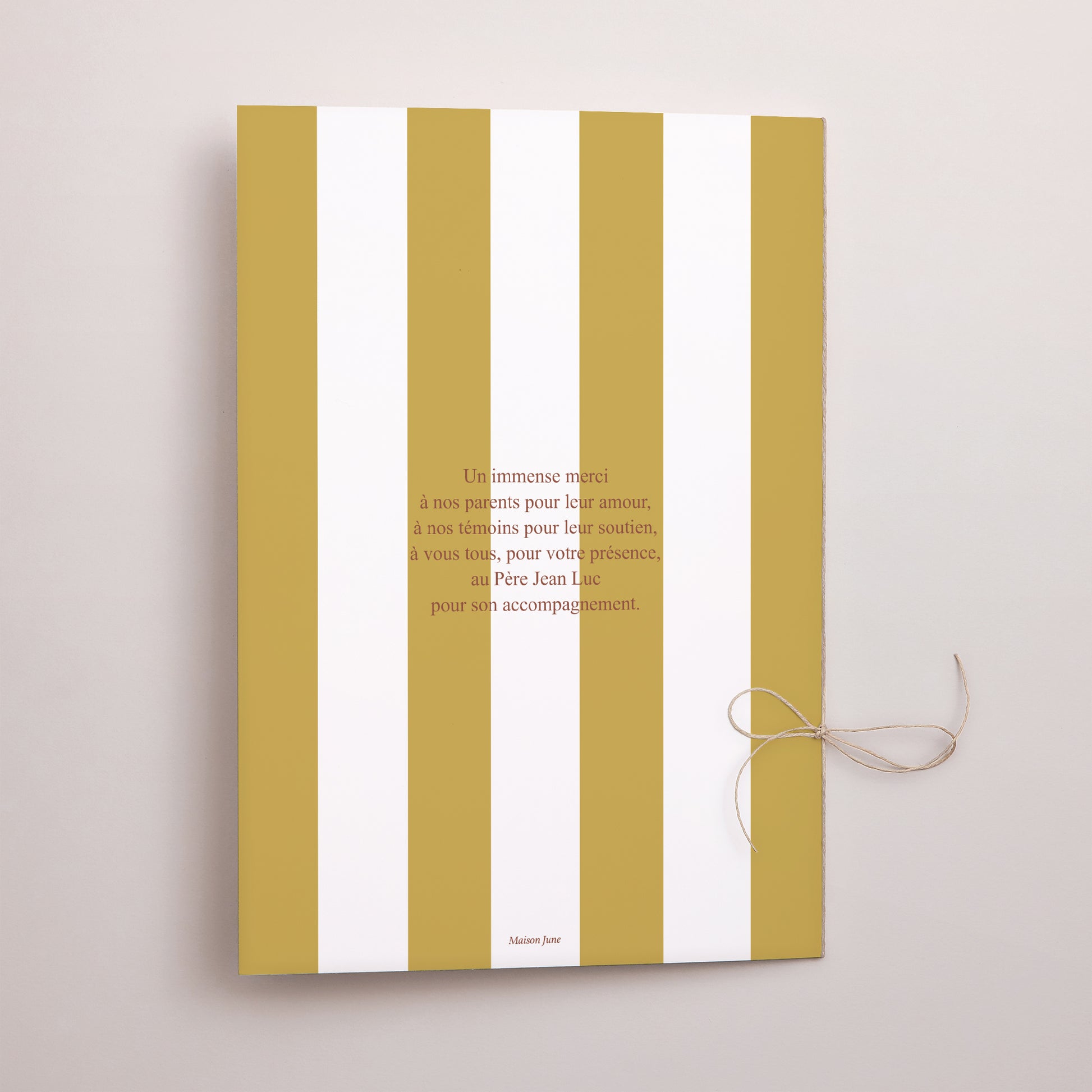 Livret de messe Mariage Double volet Lignes Unies photo N° 3