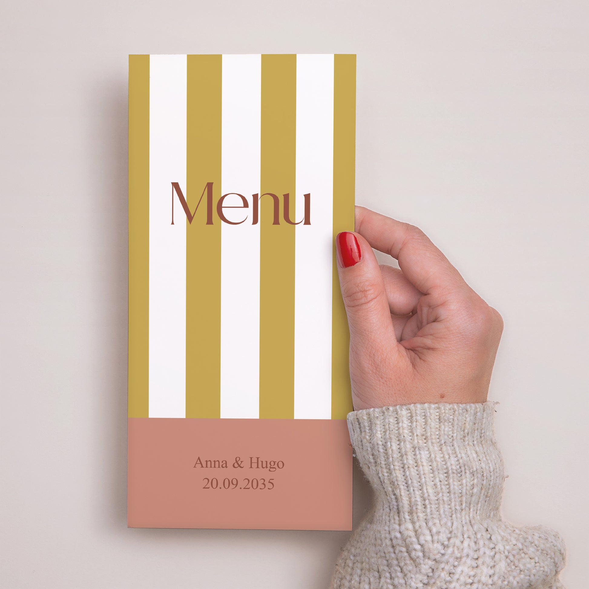 Menu Mariage Panoramique portrait Lignes Unies photo N° 2