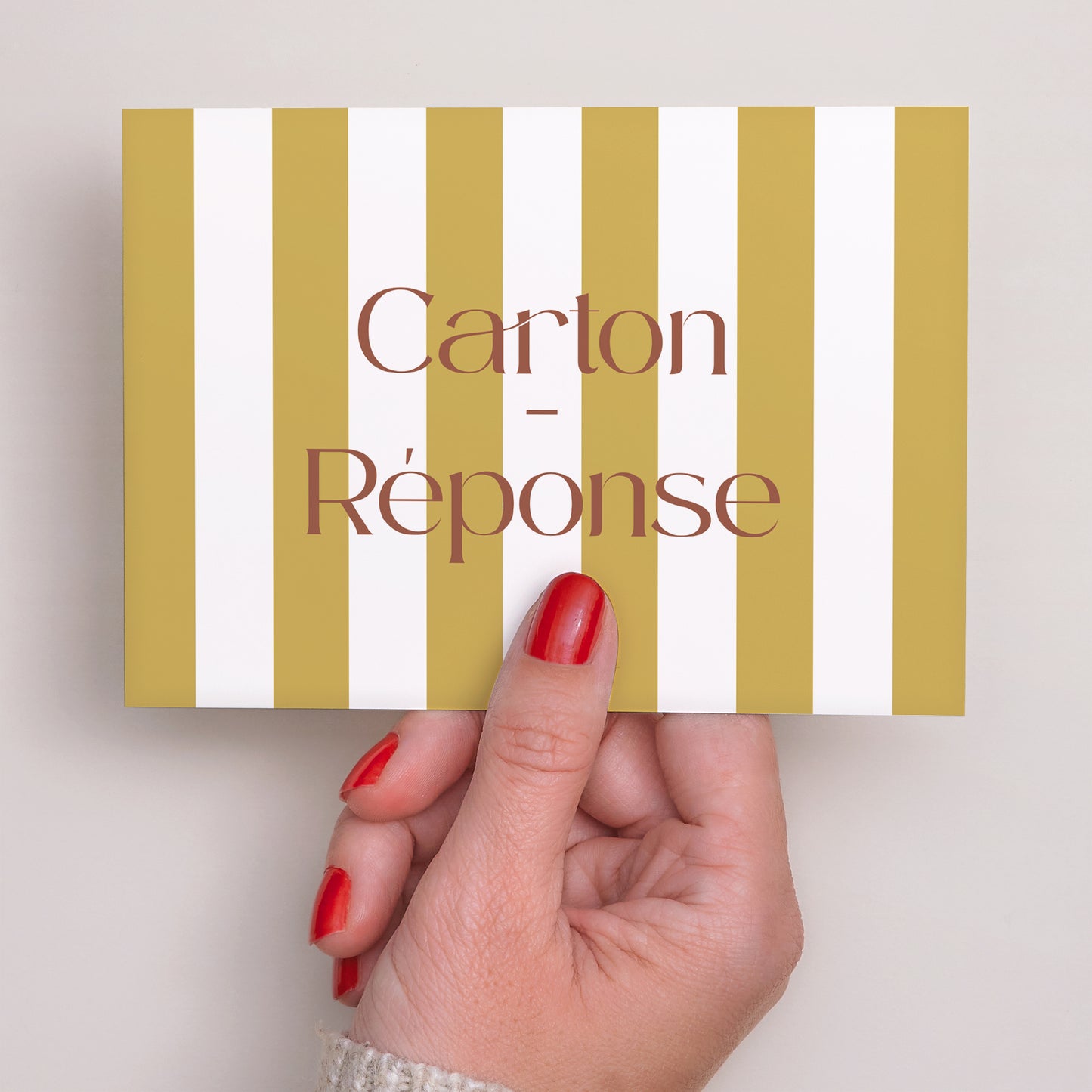 Carton réponse Mariage Paysage Lignes Unies photo N° 3